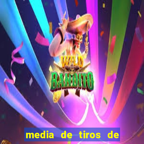 media de tiros de meta por jogo