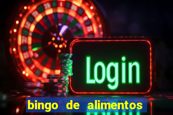 bingo de alimentos saludables para imprimir