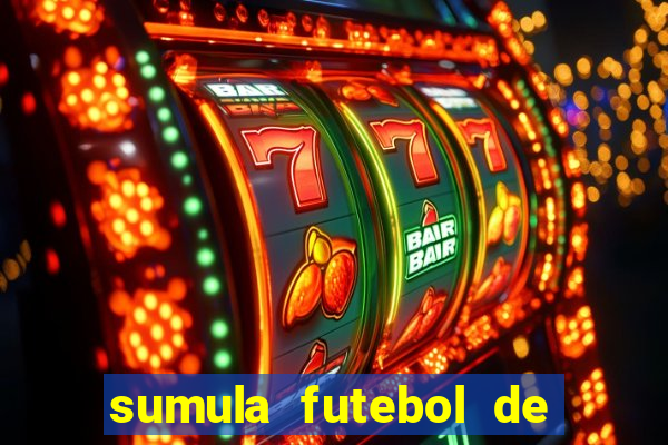 sumula futebol de campo word