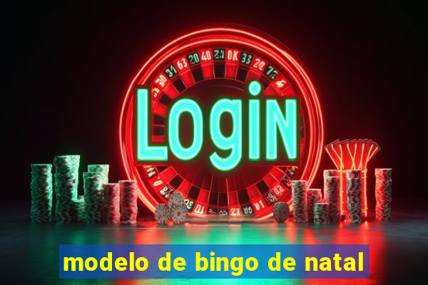 modelo de bingo de natal