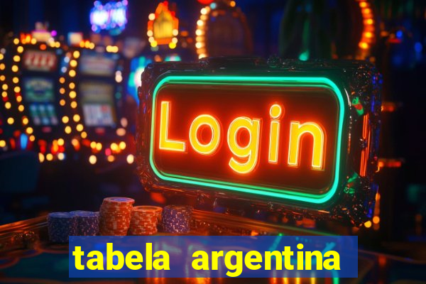 tabela argentina torneo betano